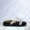 Sandalia canoa blanco x piedras para mujer 7022-Z617