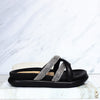 Sandalia 3 1/2 brillos negro x piedras para mujer 7023-Z617