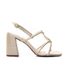 Sandalia tacon champaña para mujer 705-Z191