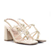Sandalia tacon champaña para mujer 705-Z191