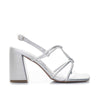 Sandalia tacon plata para mujer 705-Z191