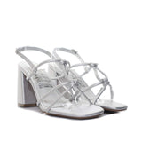 Sandalia tacon plata para mujer 705-Z191