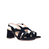 Sandalia tacon negro para mujer 711-Z522