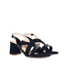 Sandalia tacon negro para mujer 711-Z522