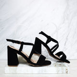 Sandalia 7 1/2 negro nobuck para mujer 7430-Z473