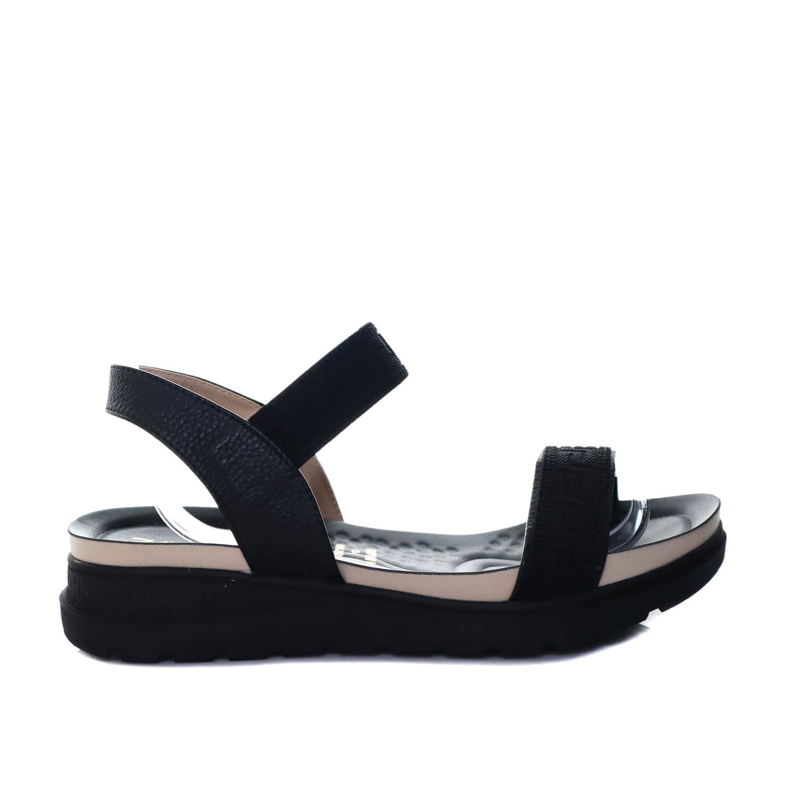 Sandalia plana negro para mujer 8028-Z83