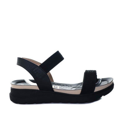 Sandalia plana negro para mujer 8028-Z83