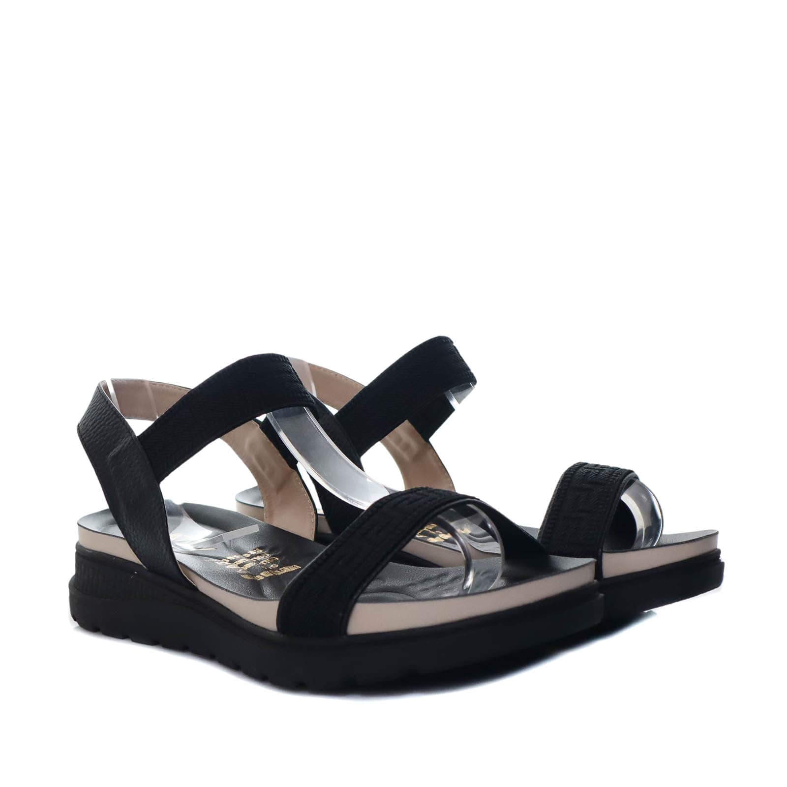 Sandalia plana negro para mujer 8028-Z83