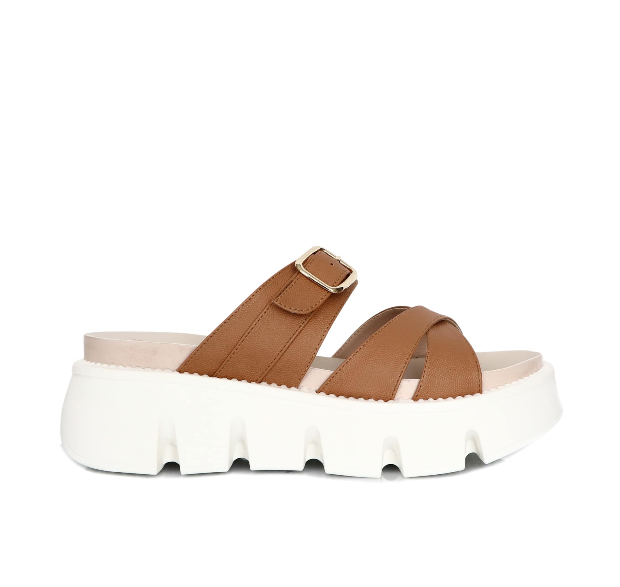 Plataforma baja camel para mujer 9025-1-Z83