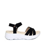 Sandalia plana negro para mujer 9037-Z83