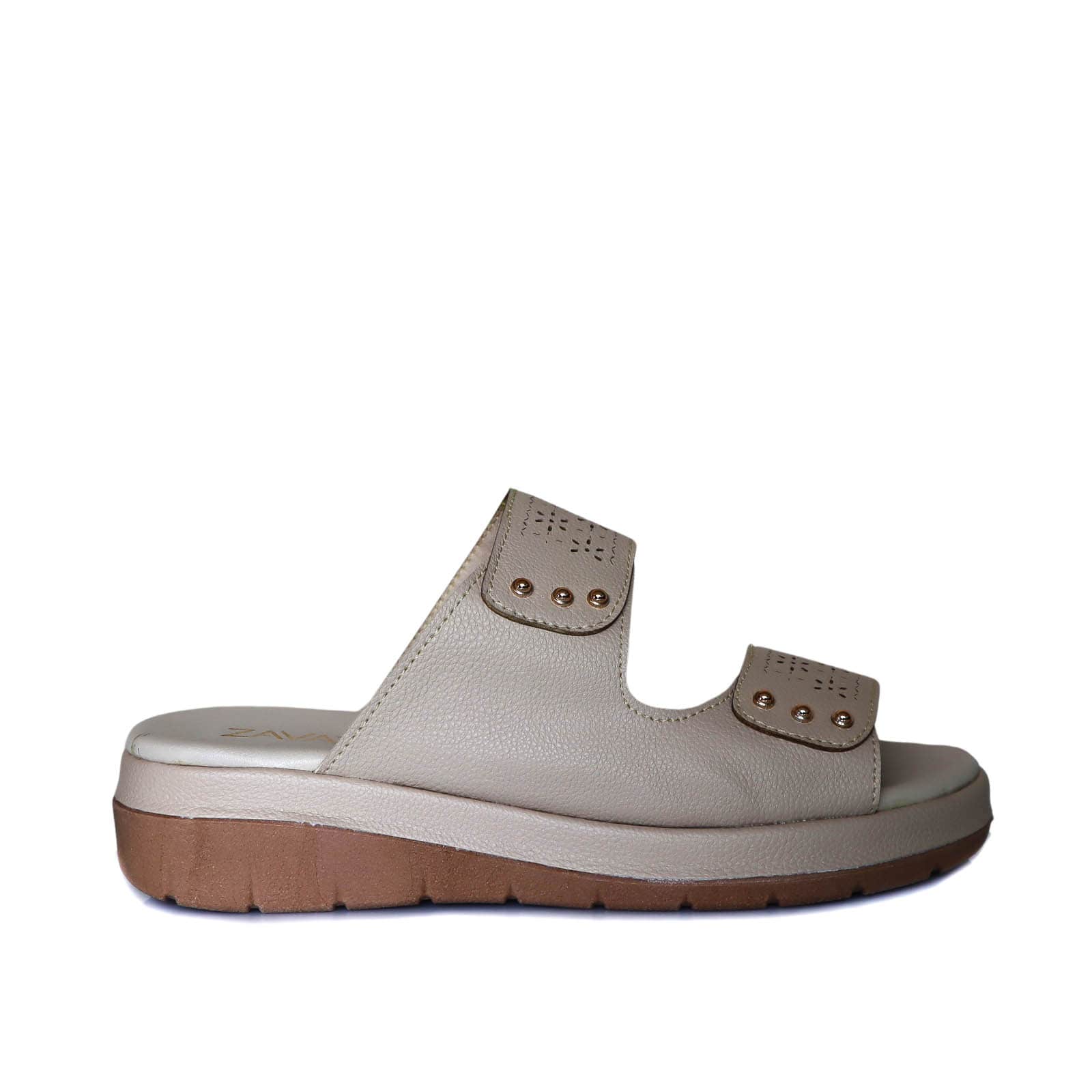 Sandalia plana beige para mujer 9240-Z388