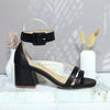 Sandalia tacon negro para mujer A68-Z686