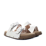 Sandalia plana talco para mujer BRKT2HB-Z562