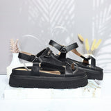 Sandalia plana negro para mujer C530-Z84