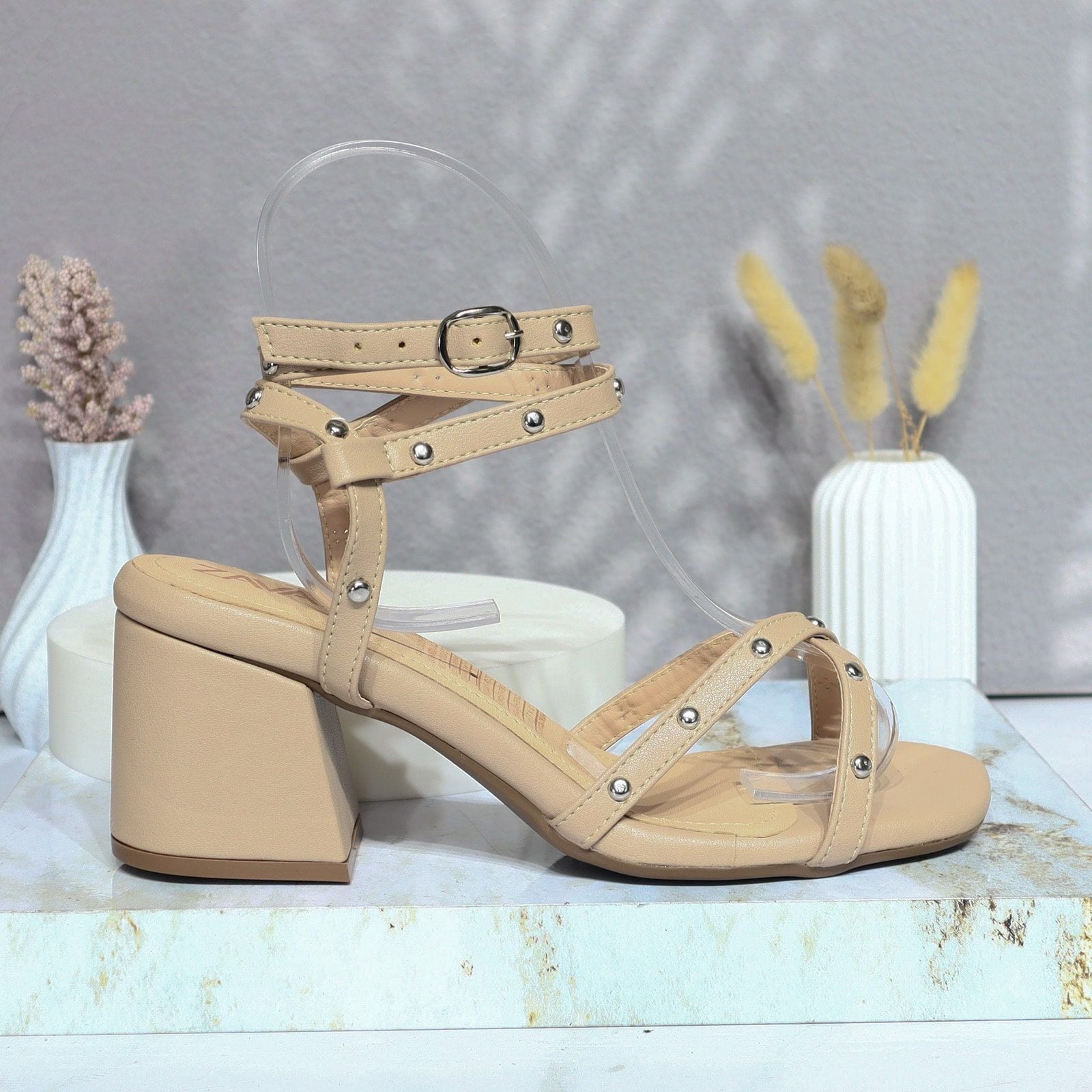 Sandalia tacon arena para mujer F32-Z686