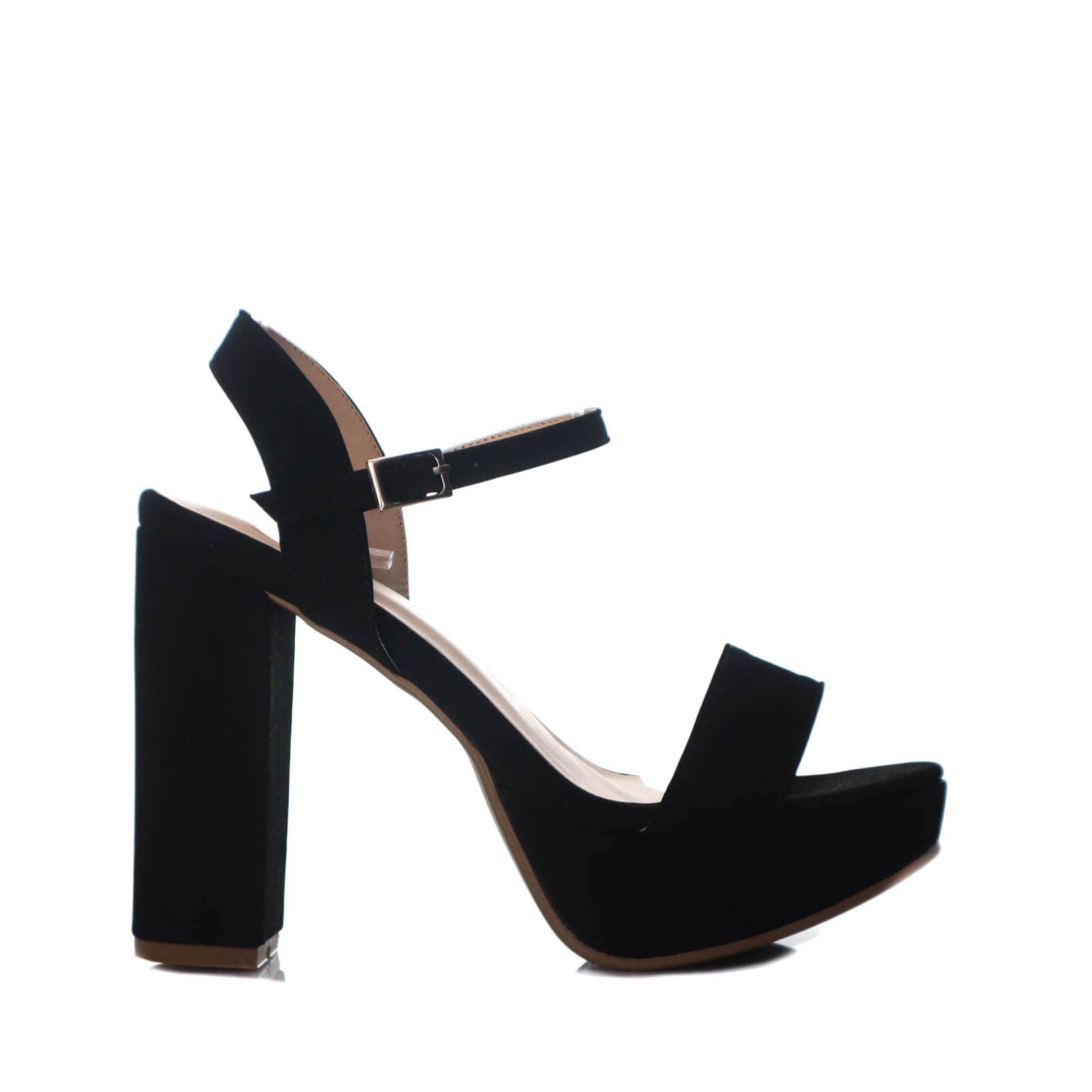 Plataforma alta negro nobuck para mujer G2424-Z349