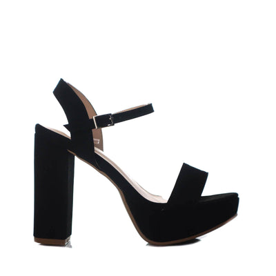Plataforma alta negro nobuck para mujer G2424-Z349