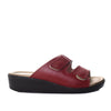 Plataforma baja rojo cuero para mujer H-ABIGAIL