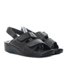 Plataforma baja negro cuero para mujer H-BELEN