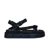 Sandalia plana negro para mujer H-BETTY