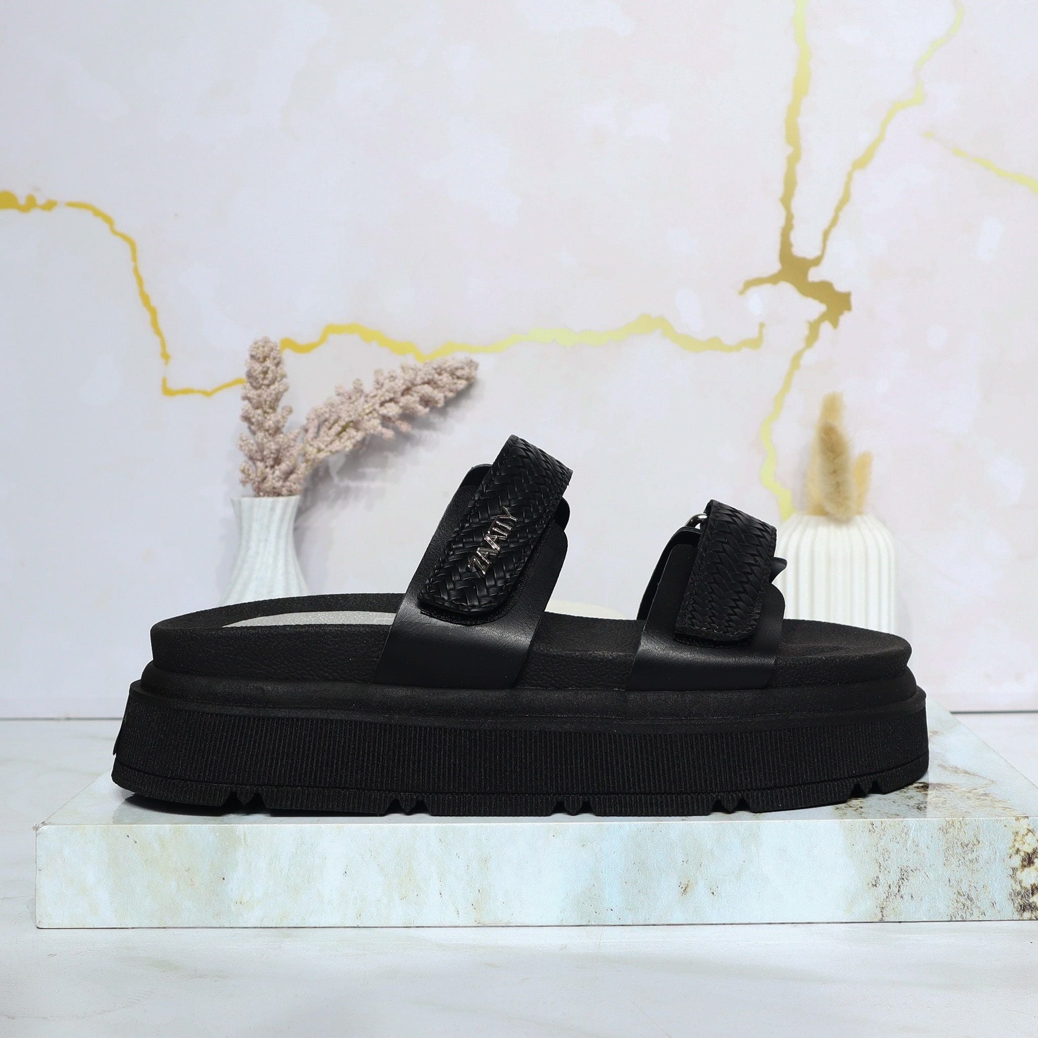 Plataforma baja negro para mujer H-CINTIA