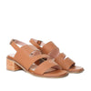 Sandalia tacon miel cuero para mujer H-FANNY