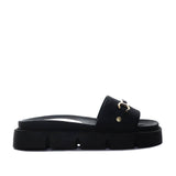 Sandalia plana negro x camuflado para mujer H-MAIRA