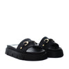 Sandalia plana negro x camuflado para mujer H-MAIRA