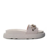 Sandalia plana beige para mujer H-NORA