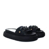 Sandalia plana negro x camuflado para mujer H-NORA