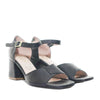 Sandalia tacon negro cuero para mujer H-PATTY