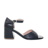 Sandalia tacon negro cuero para mujer H-PATTY