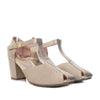 Sandalia tacon metal arena cuero para mujer H-SABA