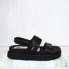 Sandalia canoa negro para mujer H-TINA