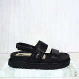 Sandalia canoa negro para mujer H-TINA