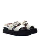 Sandalia plana beige para mujer H-VALENTINA