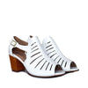 Sandalia tacon blanco cuero para mujer H-WANDA