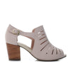 Sandalia tacon nude cuero para mujer H-WANDA