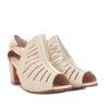 Sandalia tacon oro cuero para mujer H-WANDA