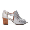 Sandalia tacon plata cuero para mujer H-WANDA