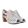 Sandalia tacon plata cuero para mujer H-WANDA