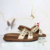 Sandalia canoa beige para mujer H01-Z723