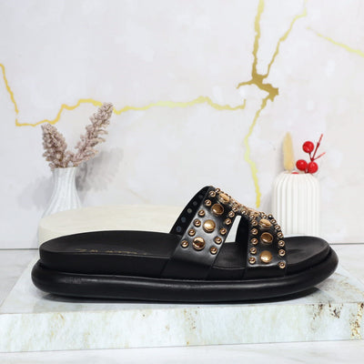 Sandalia canoa negro para mujer H01-Z723