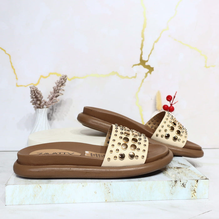 Sandalia canoa beige para mujer H02-Z723