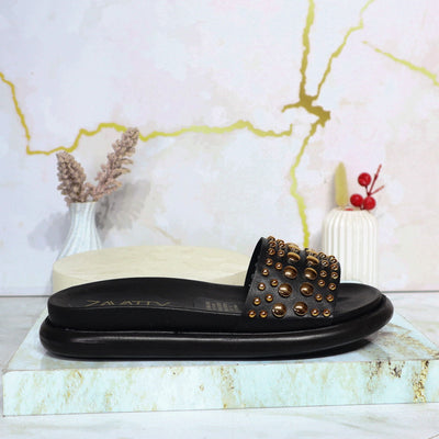 Sandalia canoa negro para mujer H02-Z723
