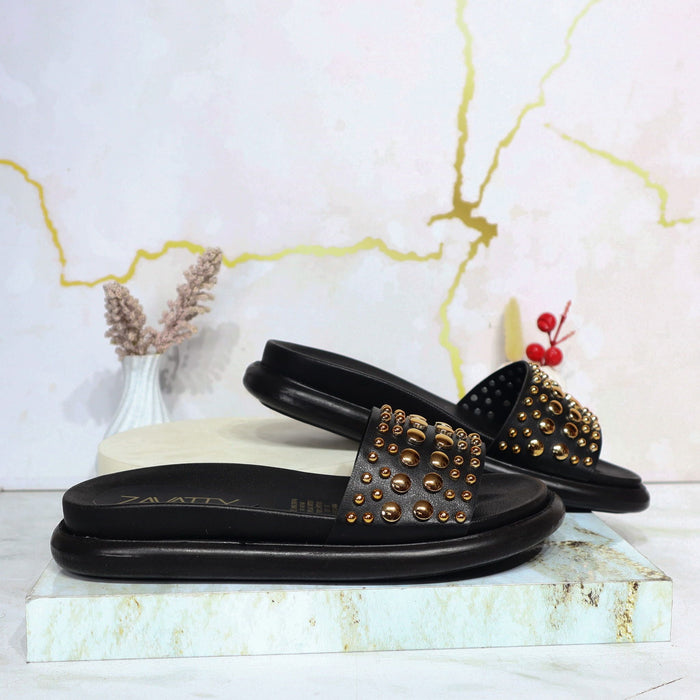 Sandalia canoa negro para mujer H02-Z723