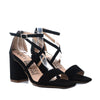 Sandalia tacon negro nobuck para mujer H21-Z401