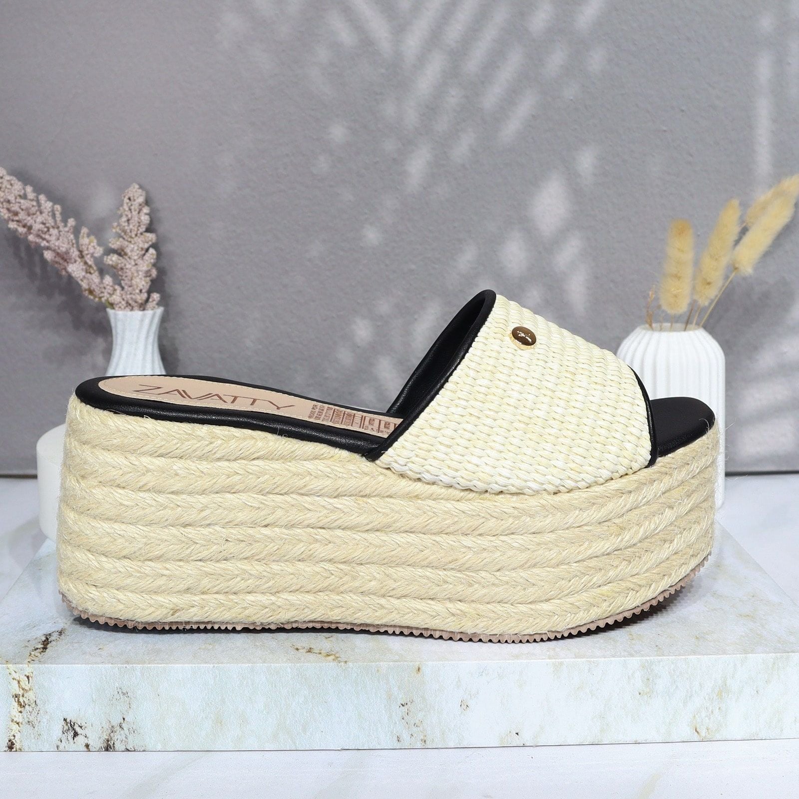 Sandalia tacon negro para mujer H78-Z471