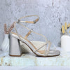 Sandalia tacon plata para mujer J116-Z471