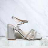 Sandalia tacon plata para mujer J138-Z471